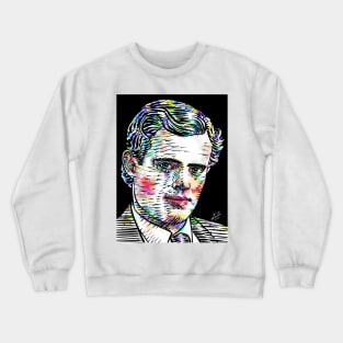 JACK LONDON watercolor and ink portrait Crewneck Sweatshirt